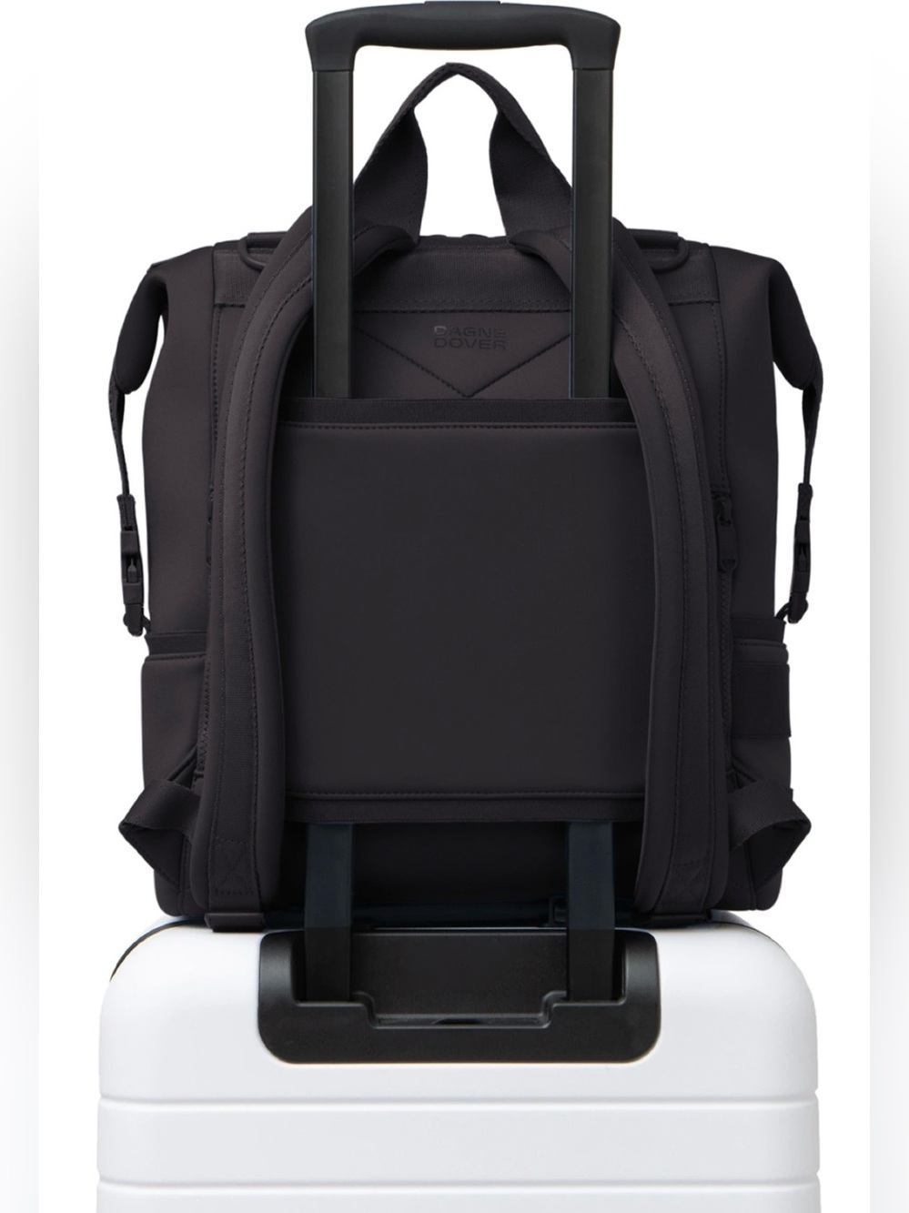 Dagne Dover Indi Neoprene Stretch Large Black Diaper Travel Work Backpack Bag - Picture 5 of 13